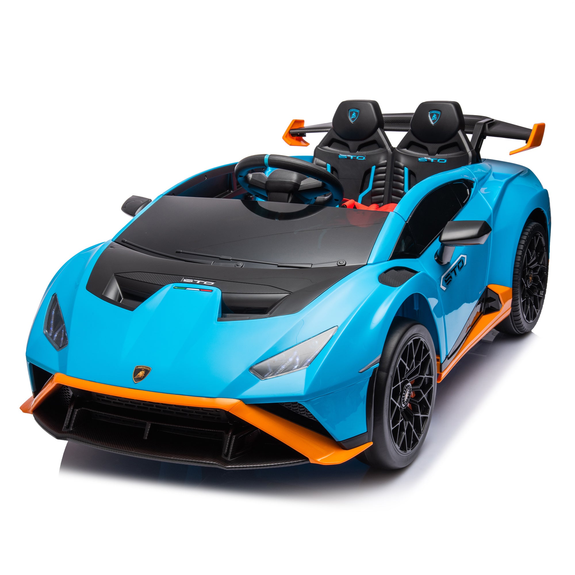 Lamborghini Huracan Sto 24V Kids Electric Ride-On Drift Car: Speeds 1.86-5.59 MPH, Ages 3-8, Foam Front Wheels, 360 Spin, LED Lights, Dynamic Music, Early Learning, USB Port, Drift Feature - Premium Kids' Bikes from Rapidvehicles - Just $299.10! Shop now at Rapidvehicles