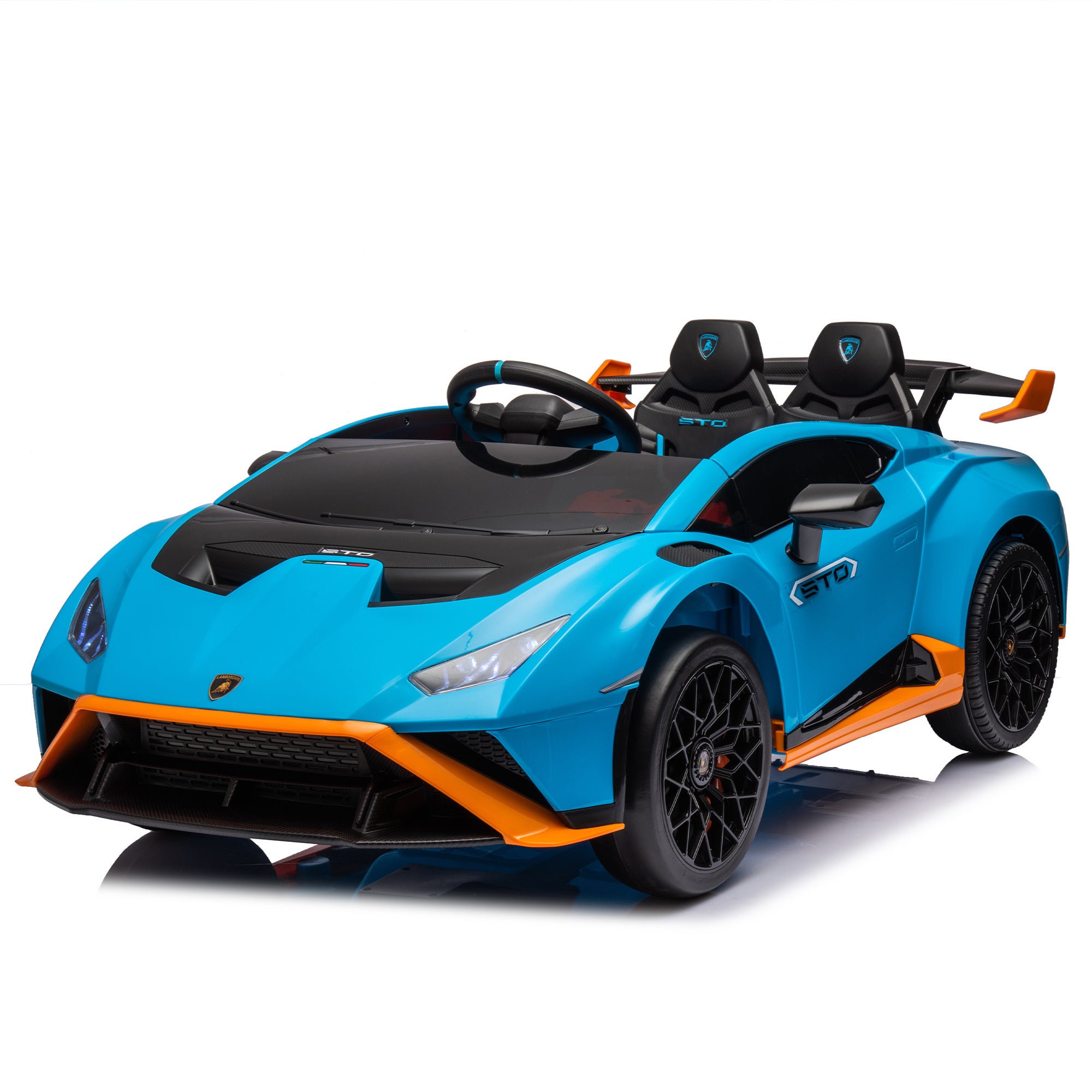 Lamborghini Huracan Sto 24V Kids Electric Ride-On Drift Car: Speeds 1.86-5.59 MPH, Ages 3-8, Foam Front Wheels, 360 Spin, LED Lights, Dynamic Music, Early Learning, USB Port, Drift Feature - Premium Kids' Bikes from Rapidvehicles - Just $299.10! Shop now at Rapidvehicles