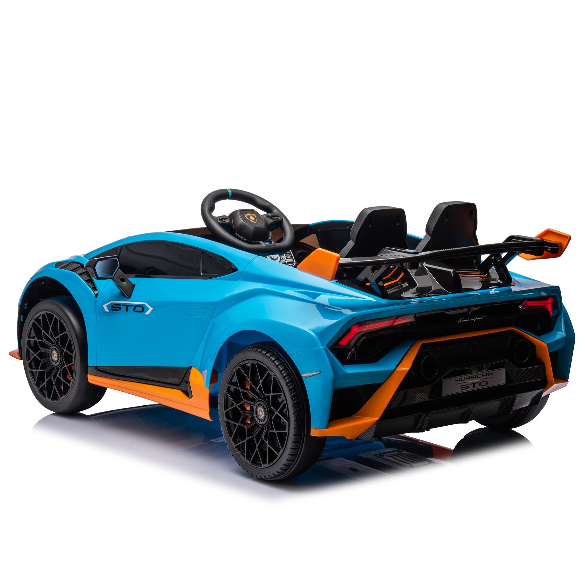 Lamborghini Huracan Sto 24V Kids Electric Ride-On Drift Car: Speeds 1.86-5.59 MPH, Ages 3-8, Foam Front Wheels, 360 Spin, LED Lights, Dynamic Music, Early Learning, USB Port, Drift Feature - Premium Kids' Bikes from Rapidvehicles - Just $299.10! Shop now at Rapidvehicles