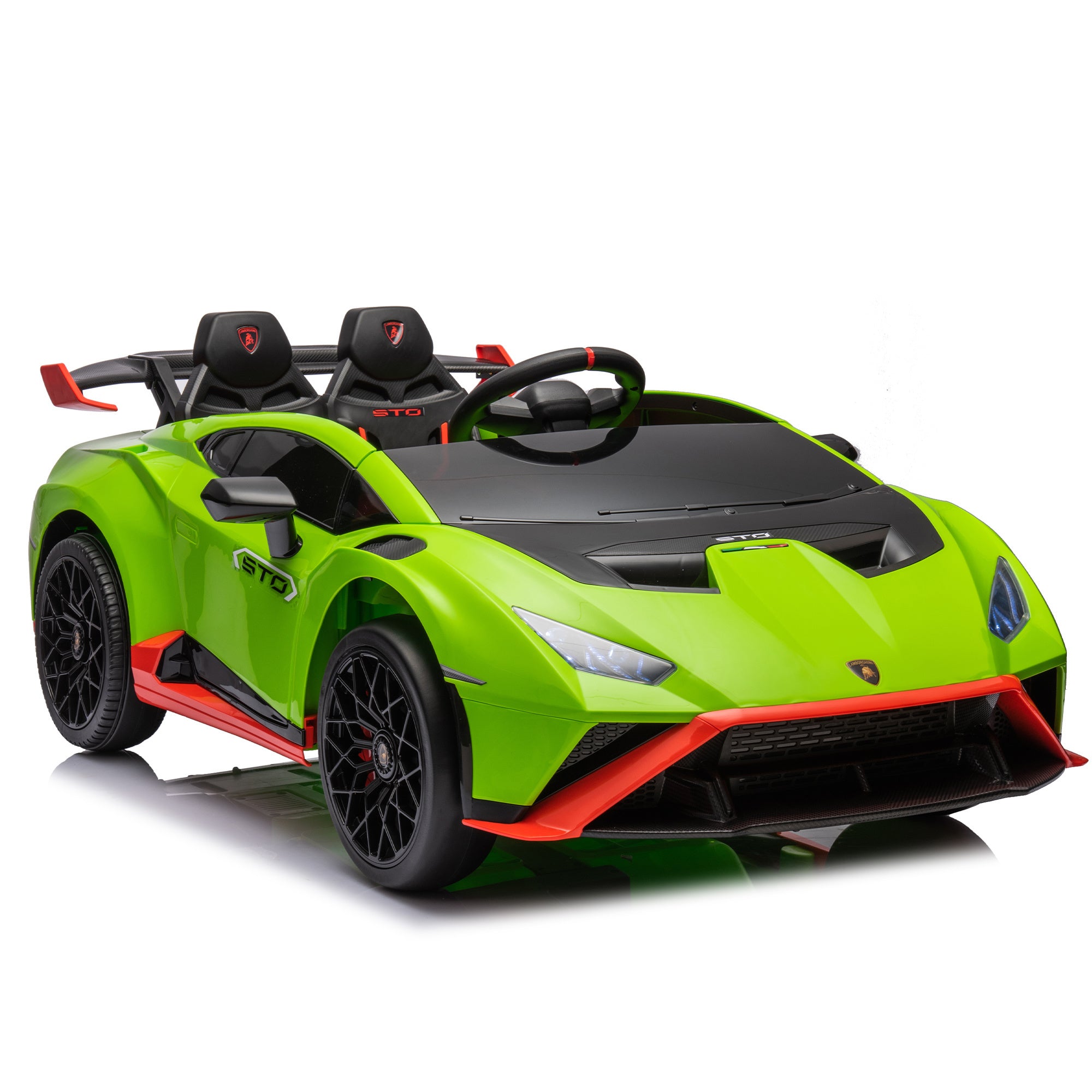 Lamborghini Huracan Sto 24V Kids Electric Ride-On Drift Car: Speeds 1.86-5.59 MPH, Ages 3-8, Foam Front Wheels, 360 Spin, LED Lights, Dynamic Music, Early Learning, USB Port, Drift Feature - Premium Kids' Bikes from Rapidvehicles - Just $299.10! Shop now at Rapidvehicles