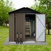 Out storage sheds 4ft?6ft Apex roof Brown + Black - Premium Carports from Rapidvehicles - Just $273.73! Shop now at Rapidvehicles