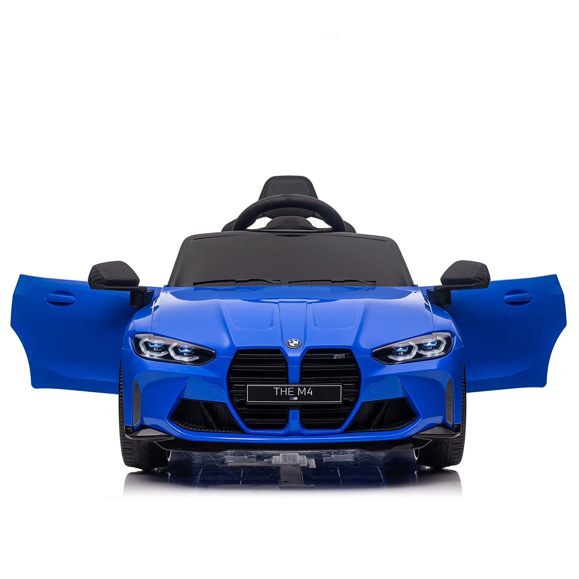 BMW M4 12v Kids ride on toy car 2.4G W/Parents Remote Control,Three speed adjustable,Power display, USB,MP3 ,Bluetooth,LED light,story,A handle with wheels and a pull, easy to carry - Premium Kids' Bikes from Rapidvehicles - Just $219.99! Shop now at Rapidvehicles