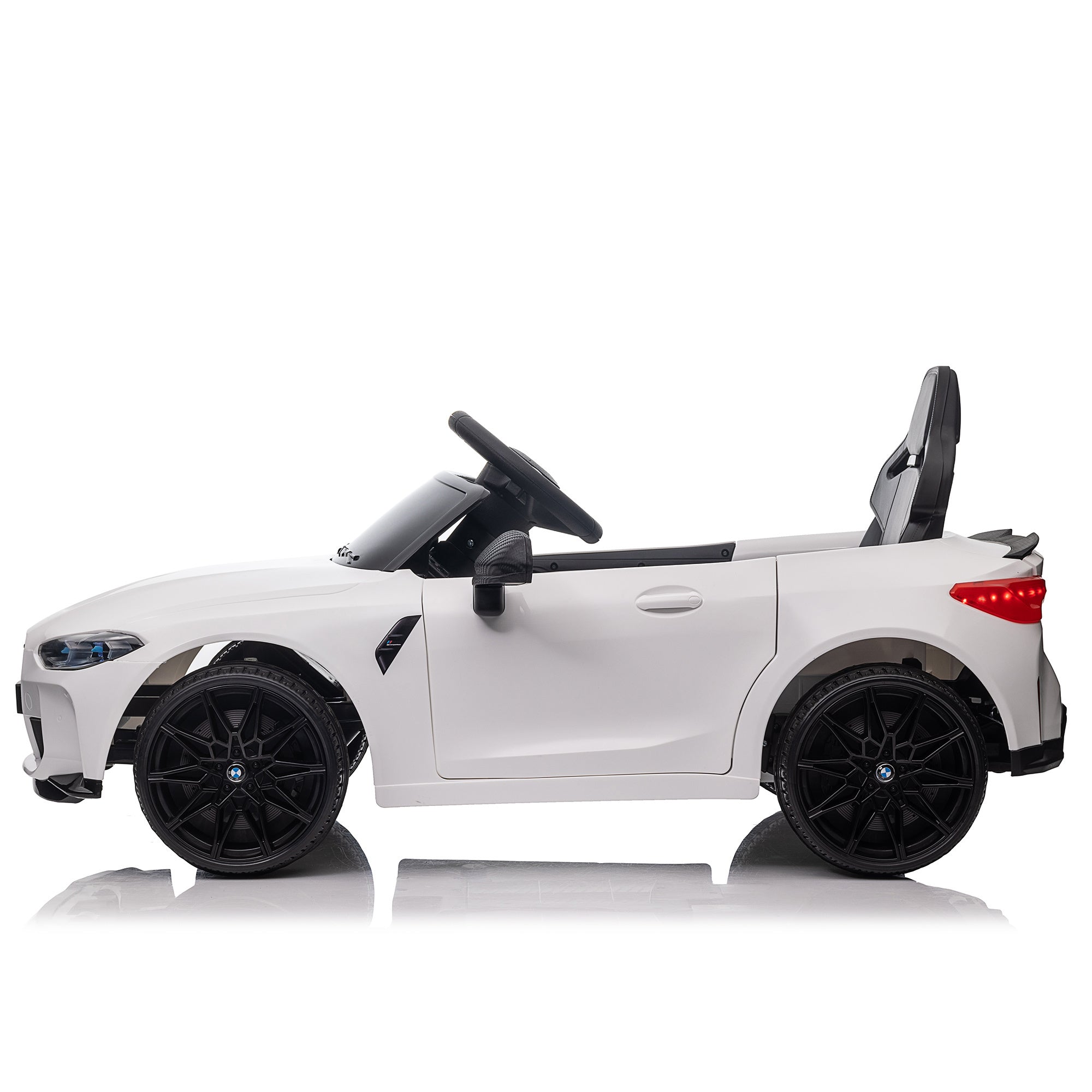 BMW M4 12v Kids ride on toy car 2.4G W/Parents Remote Control,Three speed adjustable,Power display, USB,MP3 ,Bluetooth,LED light,story,A handle with wheels and a pull, easy to carry - Premium Kids' Bikes from Rapidvehicles - Just $219.99! Shop now at Rapidvehicles