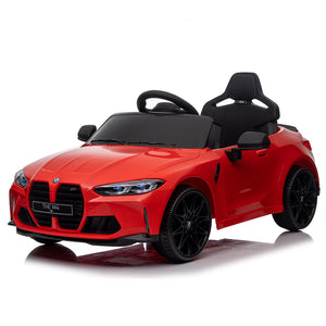 BMW M4 12v Kids ride on toy car 2.4G W/Parents Remote Control,Three speed adjustable,Power display, USB,MP3 ,Bluetooth,LED light,story,A handle with wheels and a pull, easy to carry - Premium Kids' Bikes from Rapidvehicles - Just $235.64! Shop now at Rapidvehicles