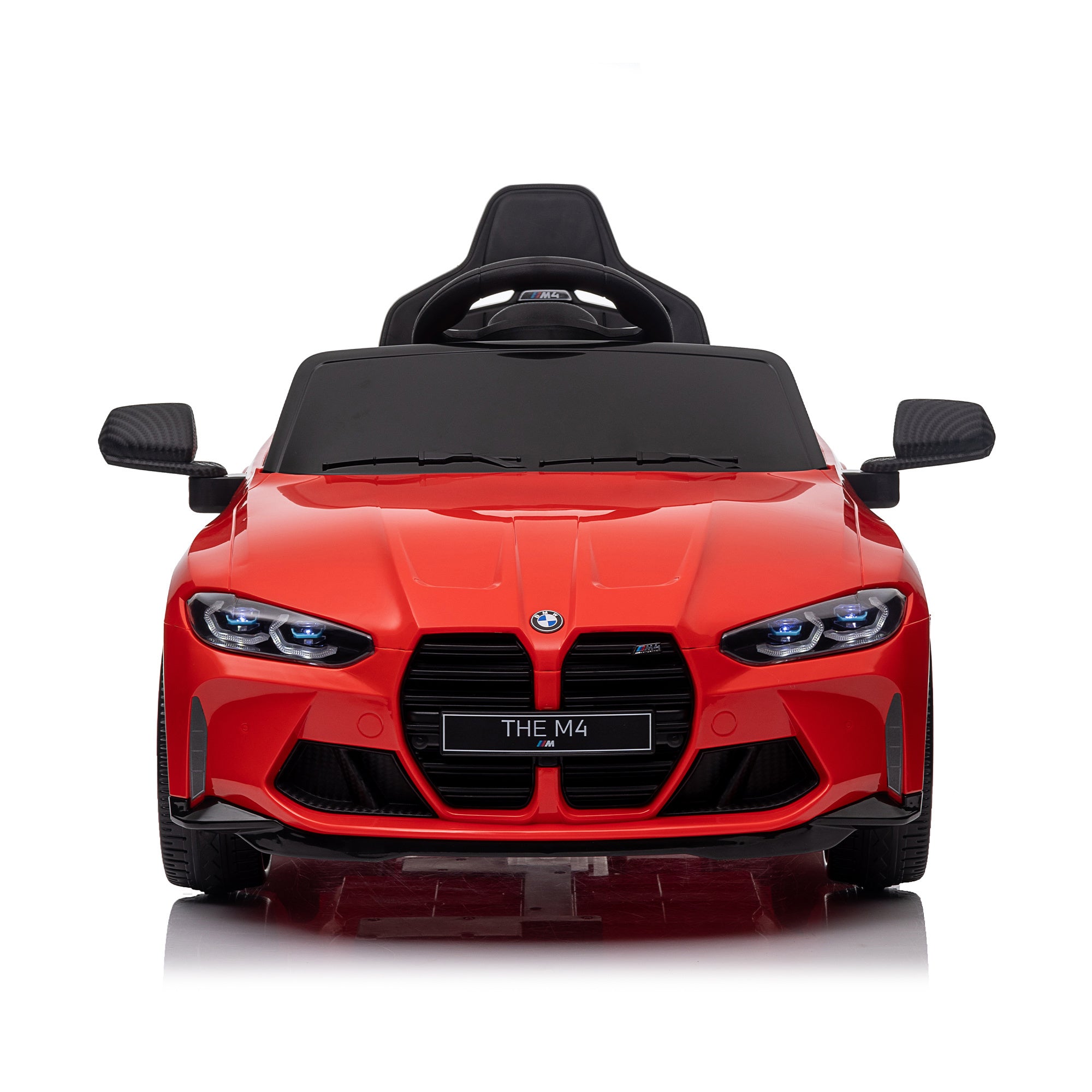 BMW M4 12v Kids ride on toy car 2.4G W/Parents Remote Control,Three speed adjustable,Power display, USB,MP3 ,Bluetooth,LED light,story,A handle with wheels and a pull, easy to carry - Premium Kids' Bikes from Rapidvehicles - Just $235.64! Shop now at Rapidvehicles