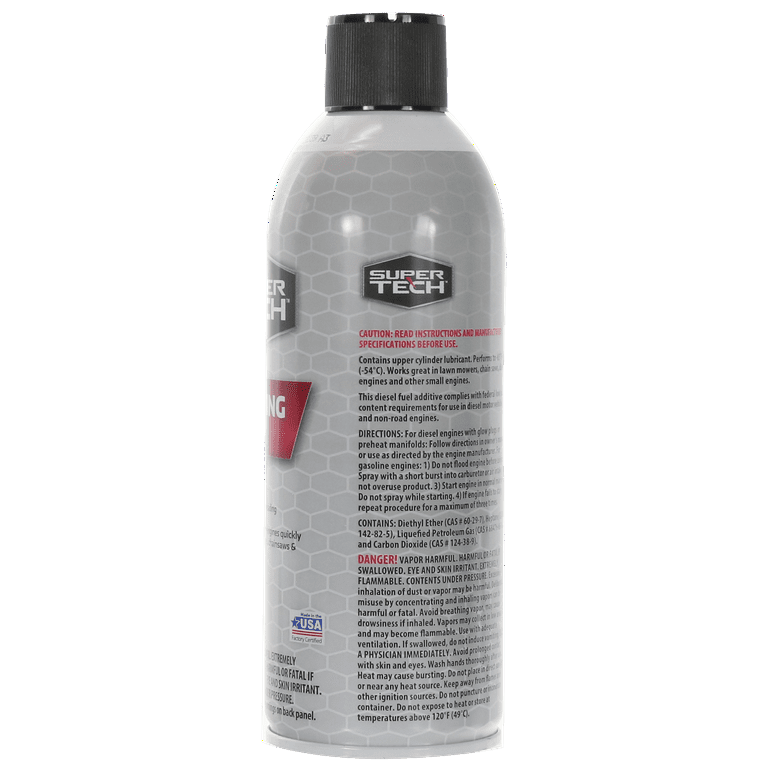 Super Tech Starting Fluid 50% Ether, 10.7 oz. - Premium Transmission Fluids from Super Tech - Just $57.99! Shop now at Rapidvehicles