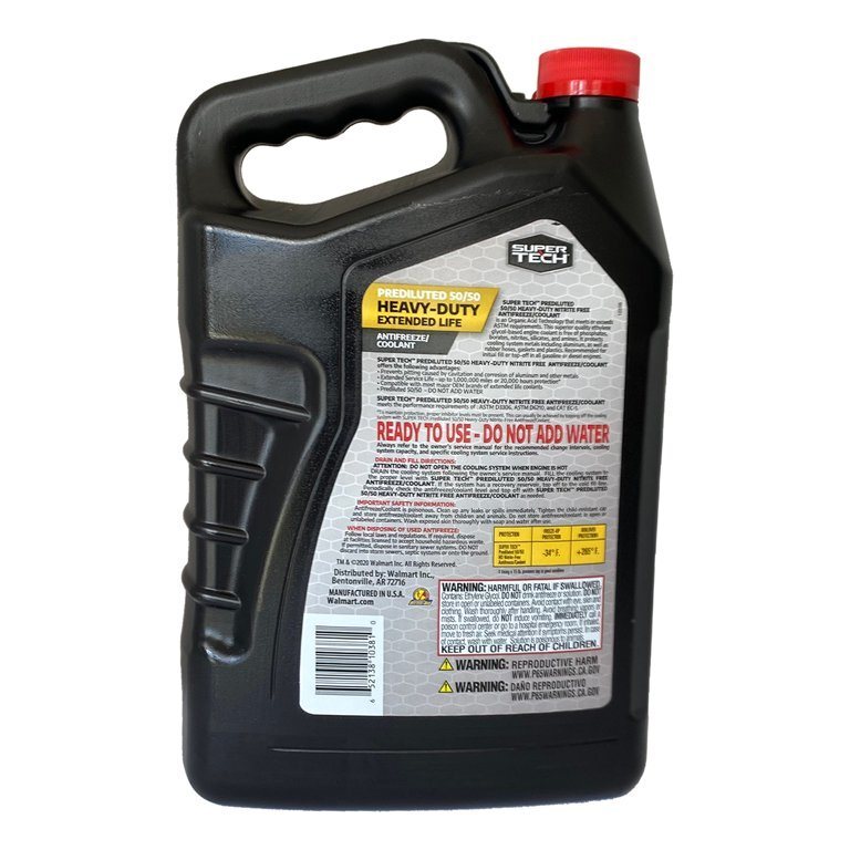 Super Tech Prediluted 50/50 Heavy-Duty Extended Life Antifreeze/Coolant, 1 Gallon - Premium Antifreezes & Coolants from Super Tech - Just $40.99! Shop now at Rapidvehicles