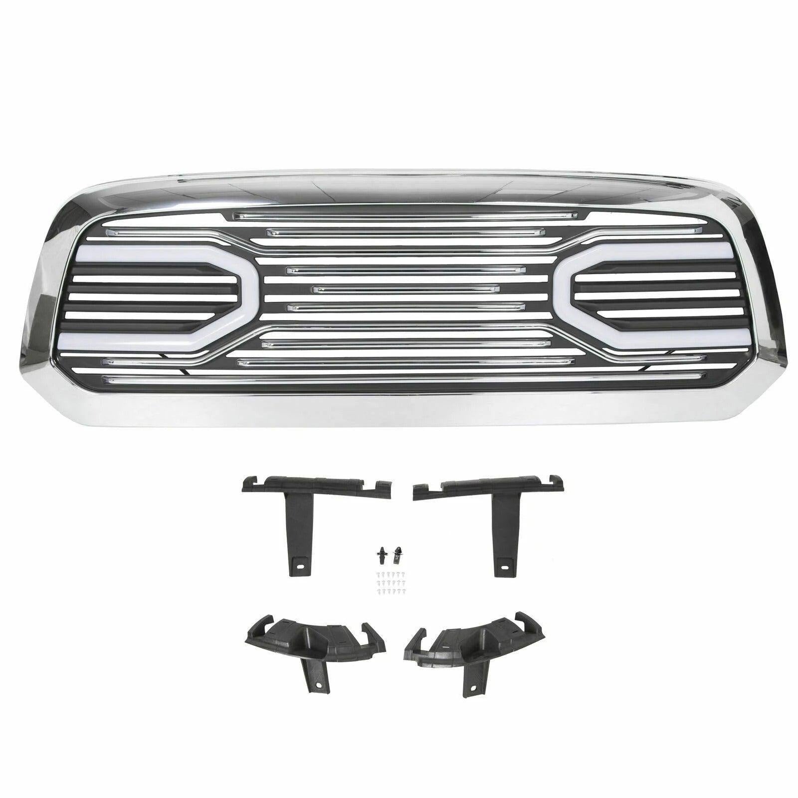 Chrome Big Horn Style Front Grille For 2013 2014 2015 2016 2017 2018 Dodge Ram 1500 - Premium Accessories from Rapidvehicles - Just $290.99! Shop now at Rapidvehicles