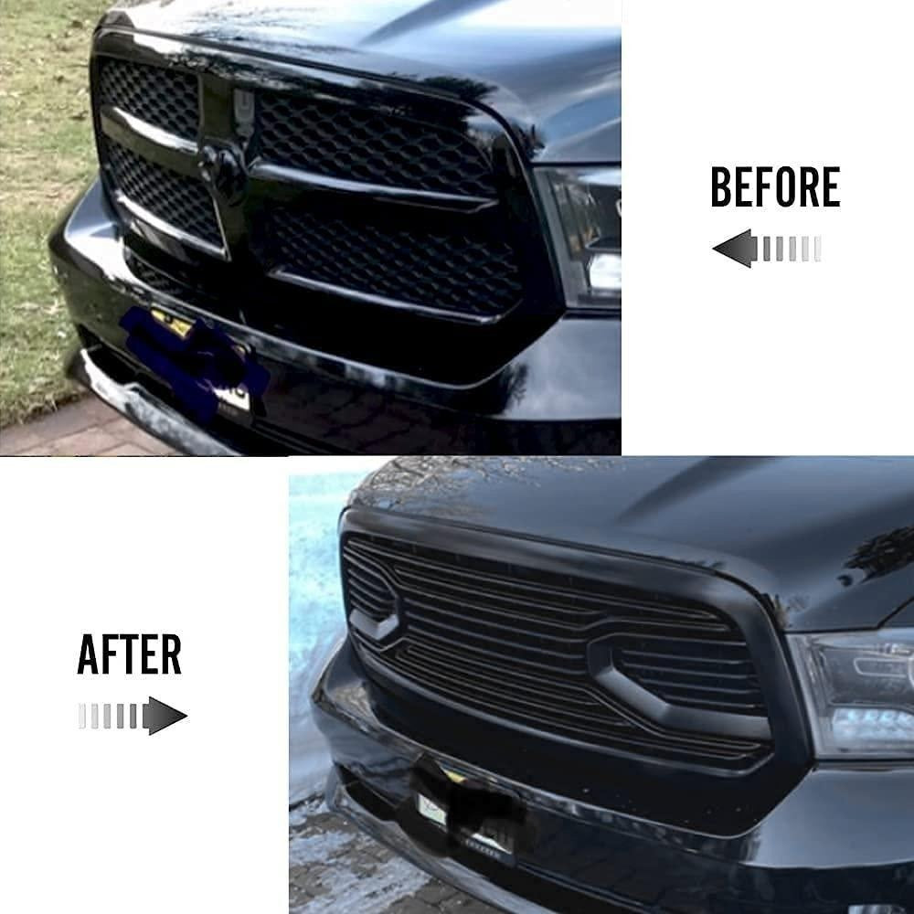 Grille For 2013 2014 2015 2016 2017 2018 Dodge Ram 1500 Grill Big Horn Style With Letters Matte Black - Premium Accessories from Rapidvehicles - Just $235.99! Shop now at Rapidvehicles