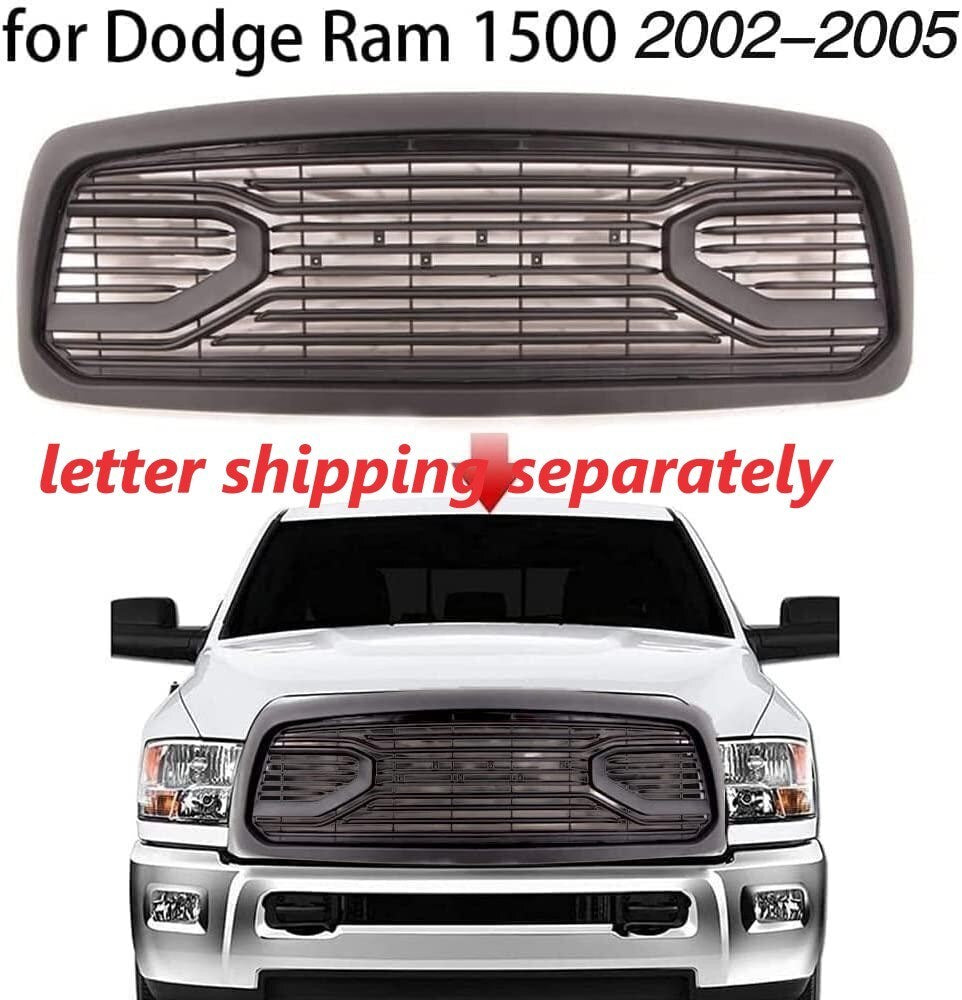 Big Horn Style Front Grille For 2002 2003 2004 2005 Dodge RAM 1500 W/ Letters - Premium Accessories from Rapidvehicles - Just $244.50! Shop now at Rapidvehicles