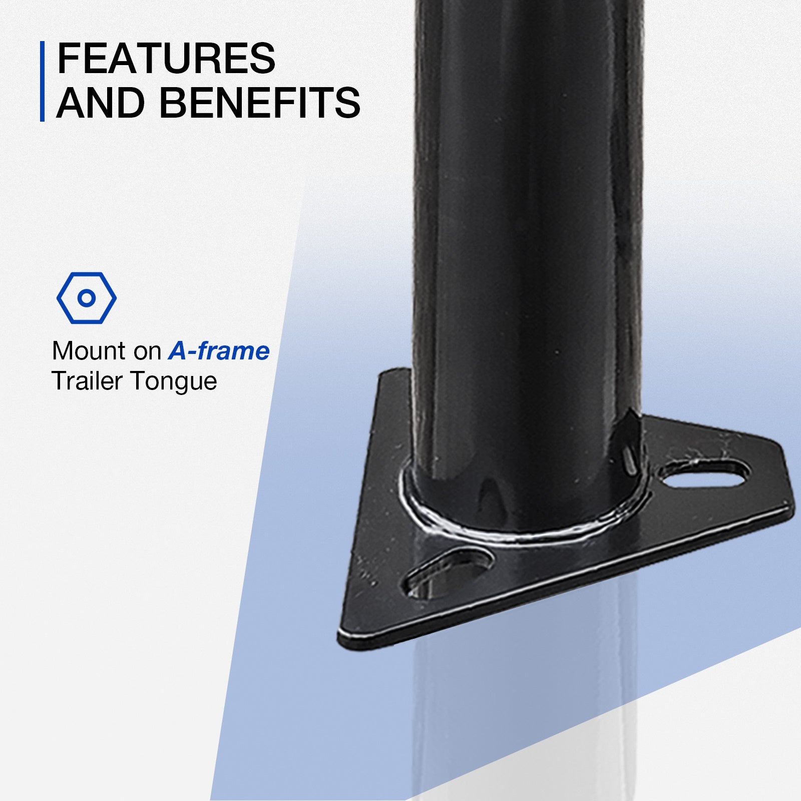 Trailer Jack,Side Wind Tongue Jack, 2000 lb.15 inches, Great for Trailers, Campers, Boats (Side Wind Tongue Jack) - Premium Exterior Care from Rapidvehicles - Just $65.99! Shop now at Rapidvehicles