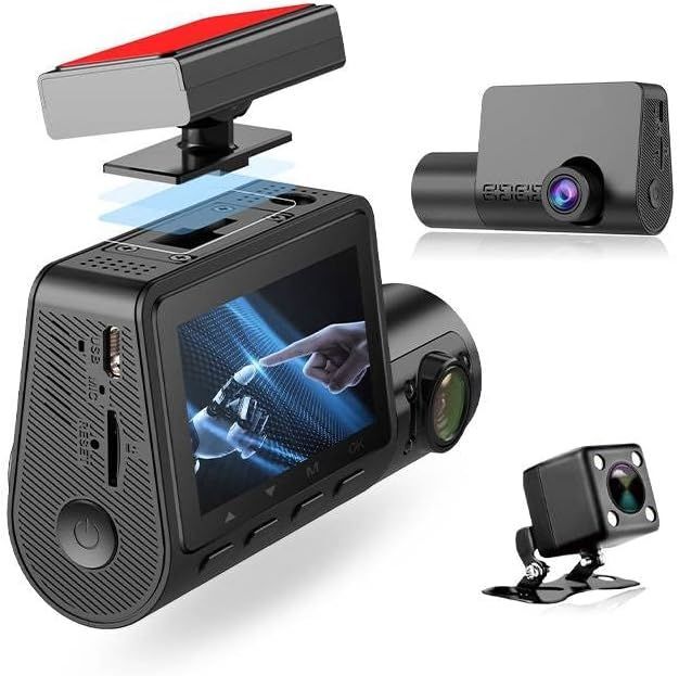 3 Channel Dash Cam for Car with 1080 + 1080 + 480p Three Lenses, - Premium Car Video & Navigation from Rapidvehicles - Just $129.77! Shop now at Rapidvehicles