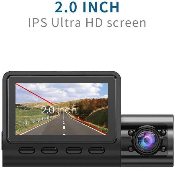 3 Channel Dash Cam for Car with 1080 + 1080 + 480p Three Lenses, - Premium Car Video & Navigation from Rapidvehicles - Just $129.77! Shop now at Rapidvehicles