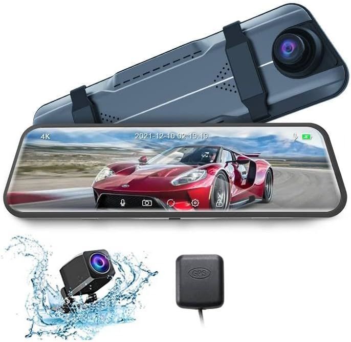 4K UHD 9.66" Mirror Front and Rear Dual Dash Camera Voice - Premium Car Video & Navigation from Rapidvehicles - Just $139.99! Shop now at Rapidvehicles