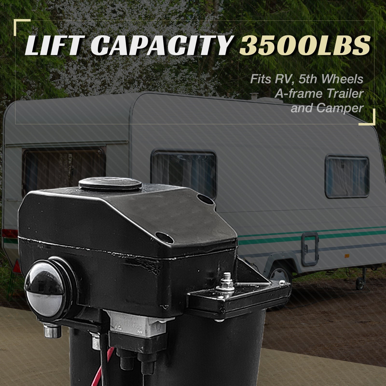 3500 lbs Electric Trailer Jack, 12V DC, 27" Lift, with Drop Leg, for Travel, Trailer, Camper, Boats, & More, W/ Waterproof Cover - Premium Exterior Care from Rapidvehicles - Just $136.99! Shop now at Rapidvehicles