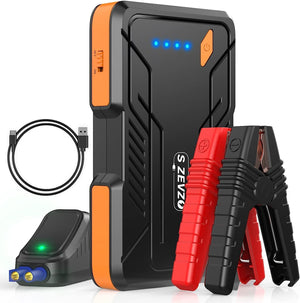 S ZEVZO Jump Starter 1000A Peak Portable Jump Starter for Car (Up to 7.0L Gas/5.5L Diesel Engine) 12V Auto Battery Booster Pack with Smart Clamp Cables, USB Charge, LED Flashlight Jump Box - Premium Jump Starters, Battery Chargers & Portable Power from Rapidvehicles - Just $66.99! Shop now at Rapidvehicles