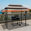 8x4ft Grill Gazebo,metal gazebo with Soft Top Canopy and Steel Frame with hook and Bar Counters,Mushroom fabric - Premium Carports from Rapidvehicles - Just $248.99! Shop now at Rapidvehicles