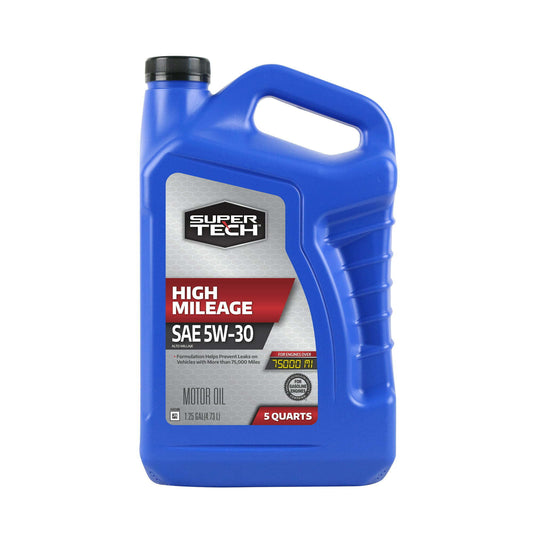 Super Tech High Mileage SAE 5W-30 Motor Oil, 5 Quarts - Premium Engine Oil from Super Tech - Just $86.99! Shop now at Rapidvehicles