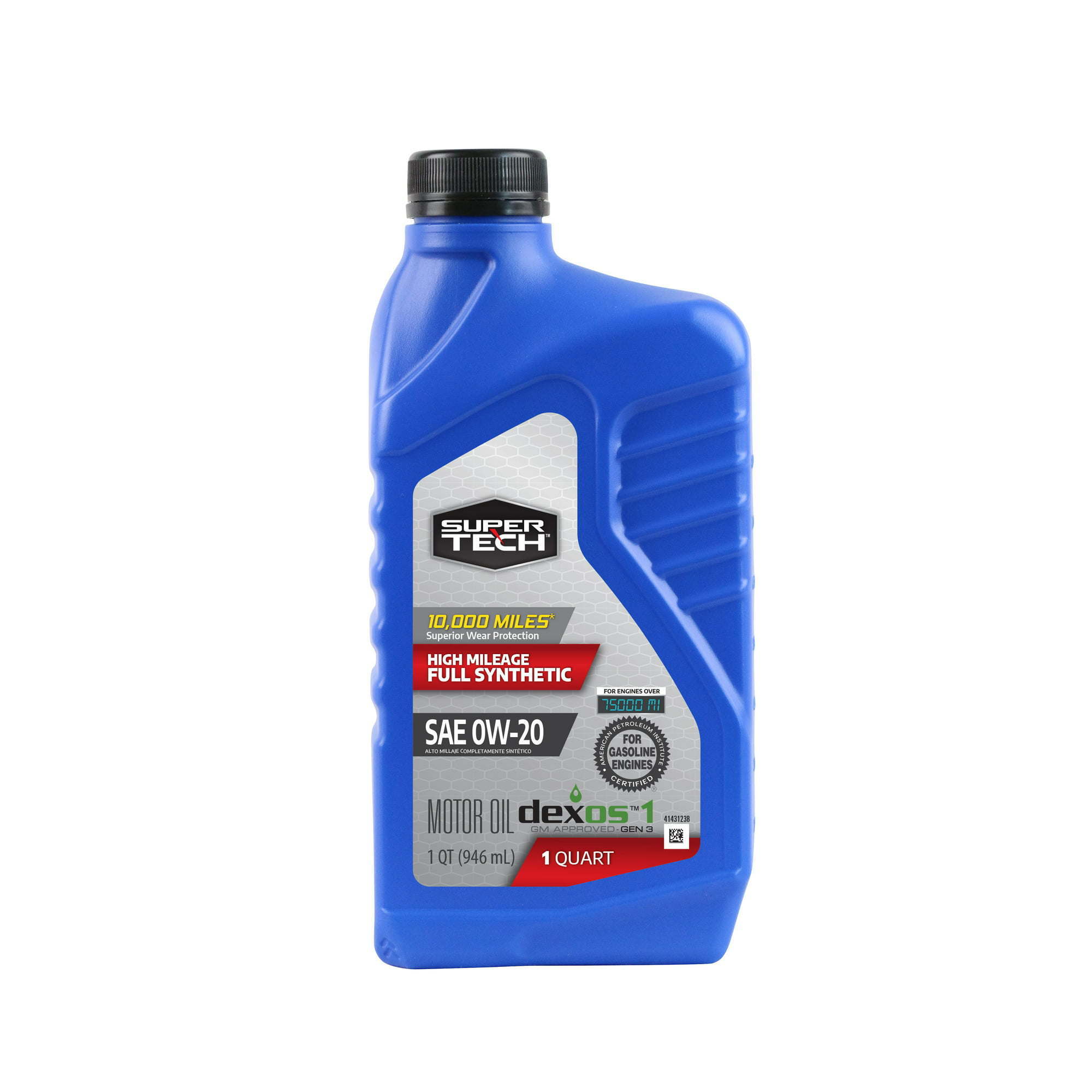 Super Tech High Mileage Full Synthetic SAE 0W-20 Motor Oil, 1 Quart - Premium Engine Oil from Super Tech - Just $40.99! Shop now at Rapidvehicles