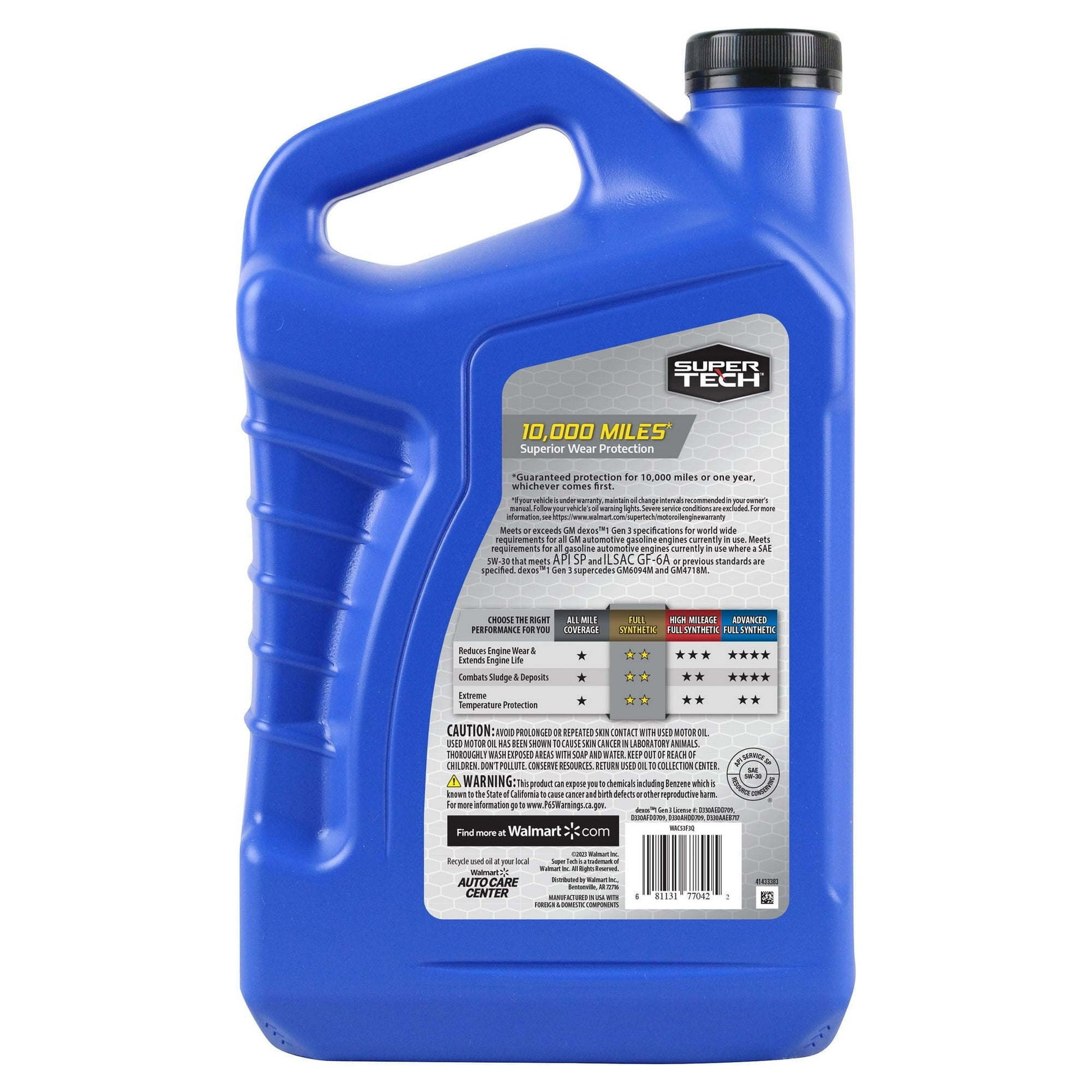 Super Tech Full Synthetic SAE 5W-30 Motor Oil, 5 Quarts - Premium Engine Oil from Super Tech - Just $68.99! Shop now at Rapidvehicles