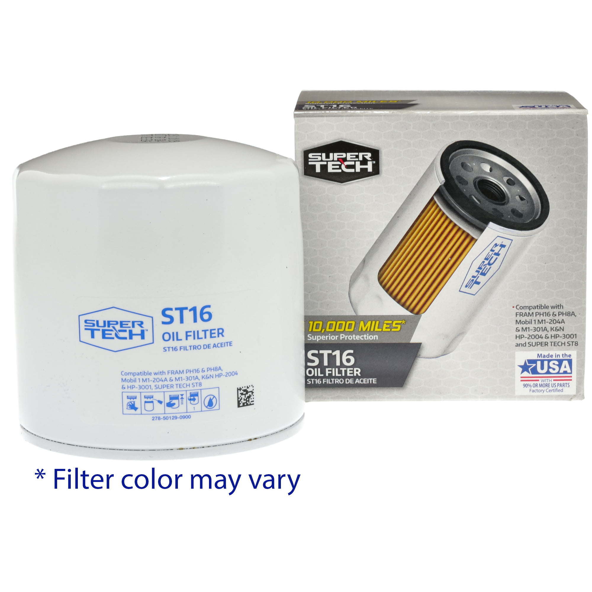 Super Tech ST16 10K mile Spin-on Engine Oil Filter Fits Chrysler, Dodge, Ford and Toyota - Premium Filters from Super Tech - Just $47.30! Shop now at Rapidvehicles