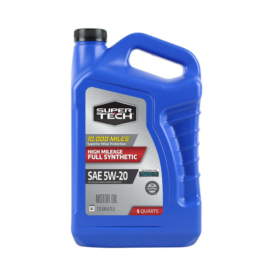 Super Tech High Mileage Full Synthetic SAE 5W-20 Motor Oil, 5 - Premium Engine Oil from Super Tech - Just $68.99! Shop now at Rapidvehicles