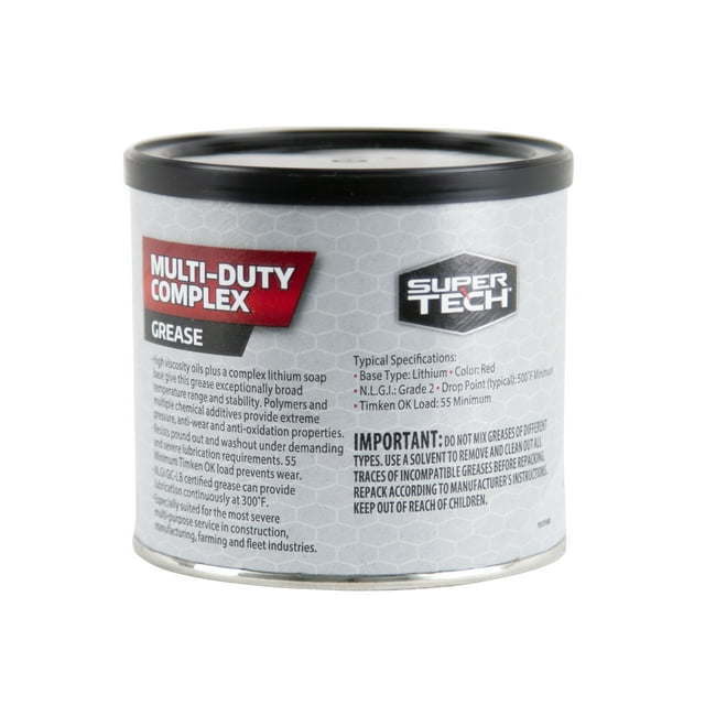 Super Tech Multi-Duty Complex Hi-Temp Grease, 14 oz Tub - Premium Lubricants from Super Tech - Just $35.99! Shop now at Rapidvehicles