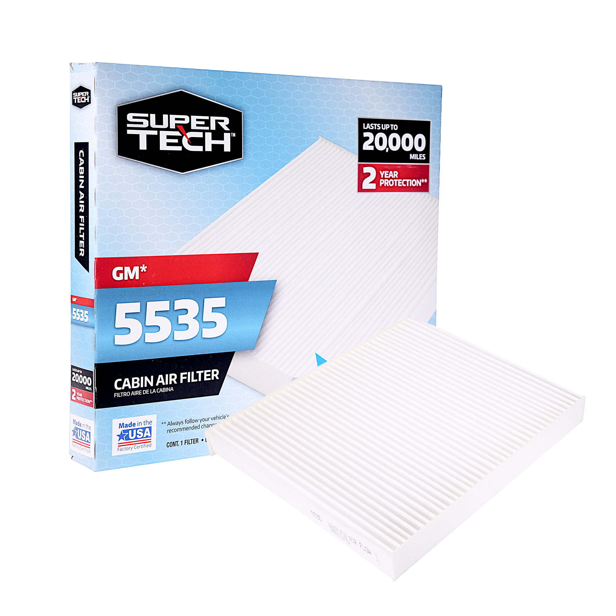 SuperTech Cabin Air Filter 5535, Replacement Air/Dust Filter for Buick, Cadillac, Chevrolet, GMC - Premium Filters from SuperTech - Just $47.30! Shop now at Rapidvehicles