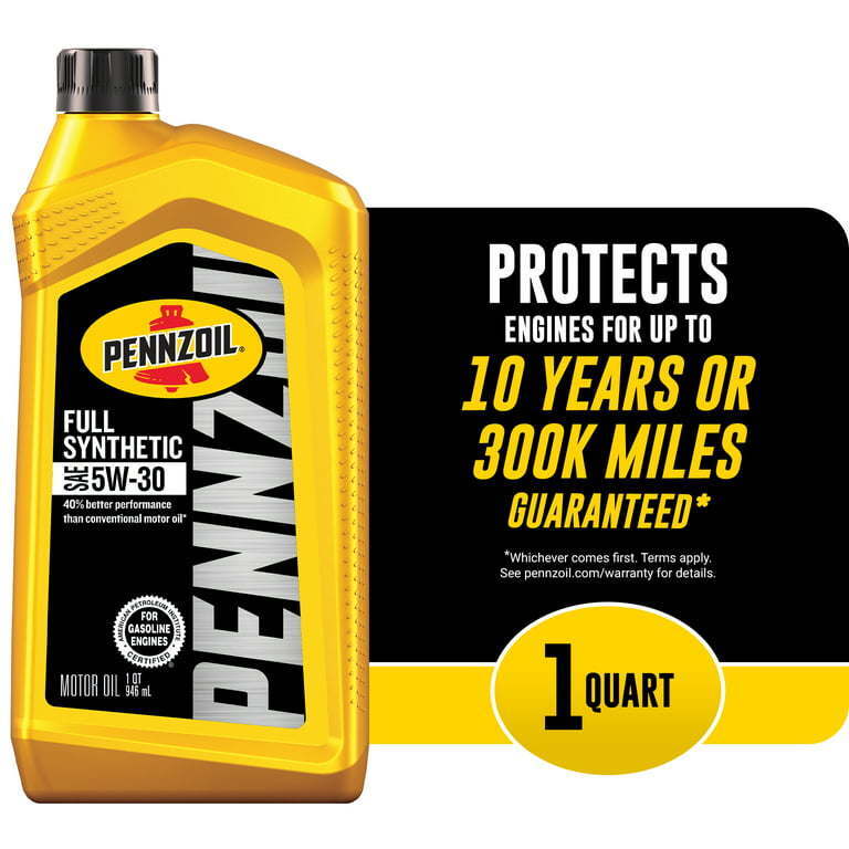 Pennzoil Full Synthetic 5W-30 Motor Oil, 1 Quart - Premium Engine Oil from Pennzoil - Just $57.99! Shop now at Rapidvehicles