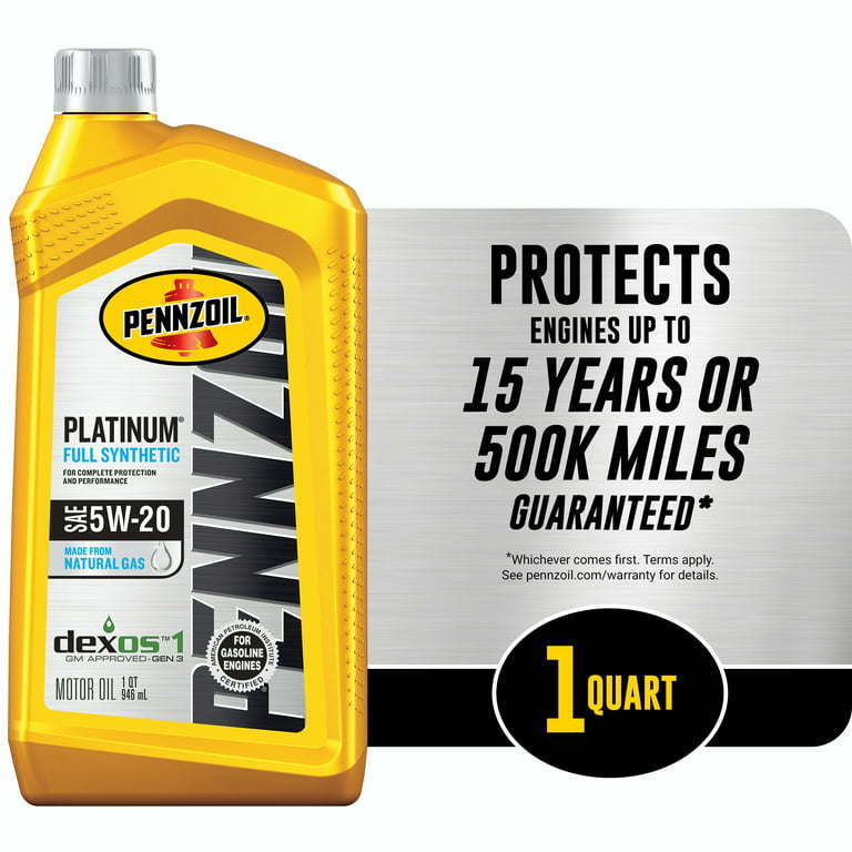 Pennzoil Platinum Full Synthetic 5W-20 Motor Oil, 1-Quart - Premium Engine Oil from Pennzoil - Just $57.99! Shop now at Rapidvehicles