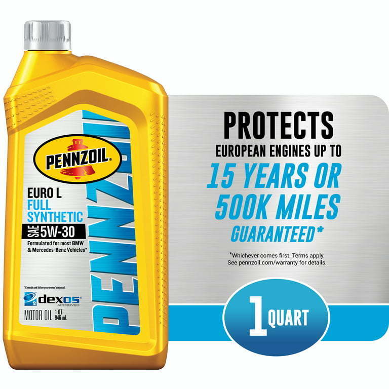 Pennzoil Platinum Euro L Full Synthetic 5W-30 Motor Oil, 1 Quart - Premium Engine Oil from Pennzoil - Just $57.99! Shop now at Rapidvehicles