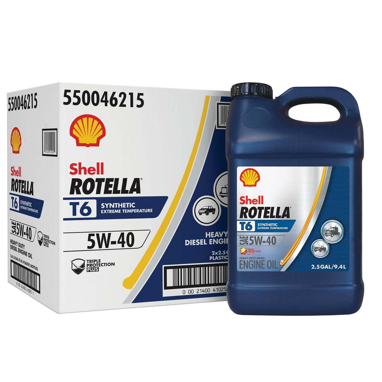 Shell Rotella T6 Full Synthetic 5W-40 Diesel Engine Oil, 2.5 Gallon - Premium Engine Oil from Shell ROTELLA - Just $177.99! Shop now at Rapidvehicles