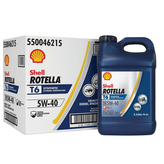 Shell Rotella T6 Full Synthetic 5W-40 Diesel Engine Oil, 2.5 - Premium Engine Oil from Shell ROTELLA - Just $224.99! Shop now at Rapidvehicles