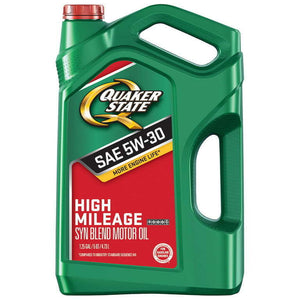 Quaker State High Mileage 5W-30 Synthetic Blend Motor Oil for Vehicles over 75K Miles, 5-Quart - Premium Engine Oil from Quaker State - Just $57.99! Shop now at Rapidvehicles