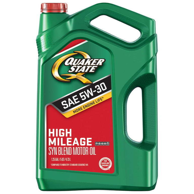 Quaker State High Mileage 5W-30 Synthetic Blend Motor Oil for Vehicles over 75K Miles, 5-Quart - Premium Engine Oil from Quaker State - Just $52.99! Shop now at Rapidvehicles