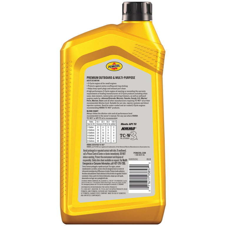 Pennzoil Premium Outboard and Multi-Purpose 2-Cycle Engine Oil, 1 - Premium Engine Oil from Pennzoil - Just $57.99! Shop now at Rapidvehicles