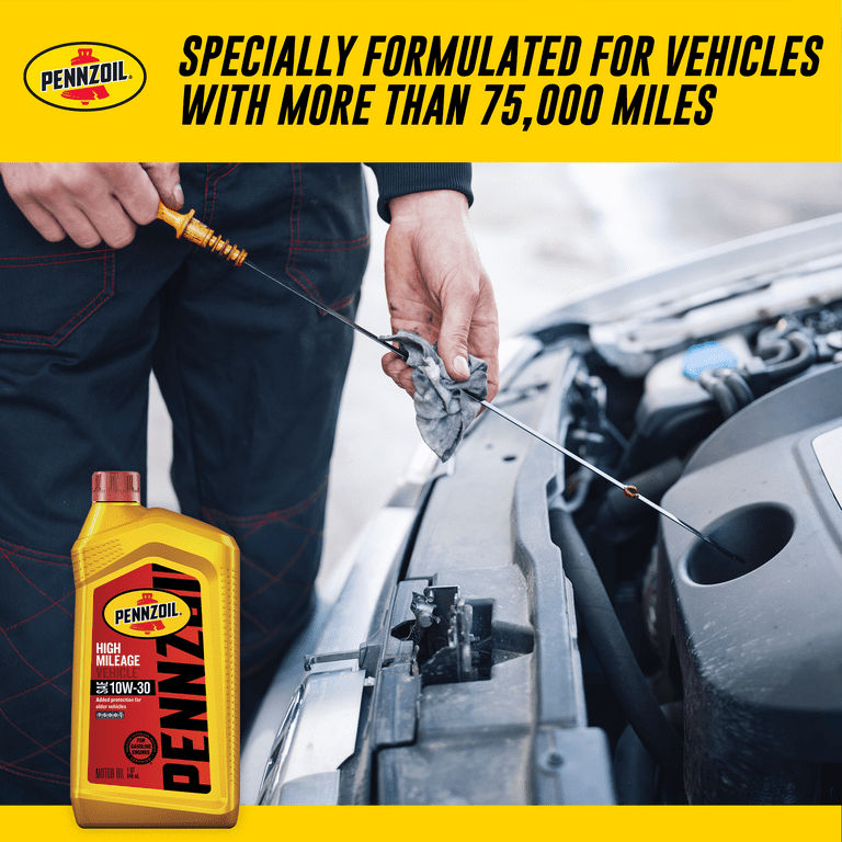 Pennzoil High Mileage 10W-30 Motor Oil for Vehicles over 75K - Premium Engine Oil from Pennzoil - Just $57.99! Shop now at Rapidvehicles