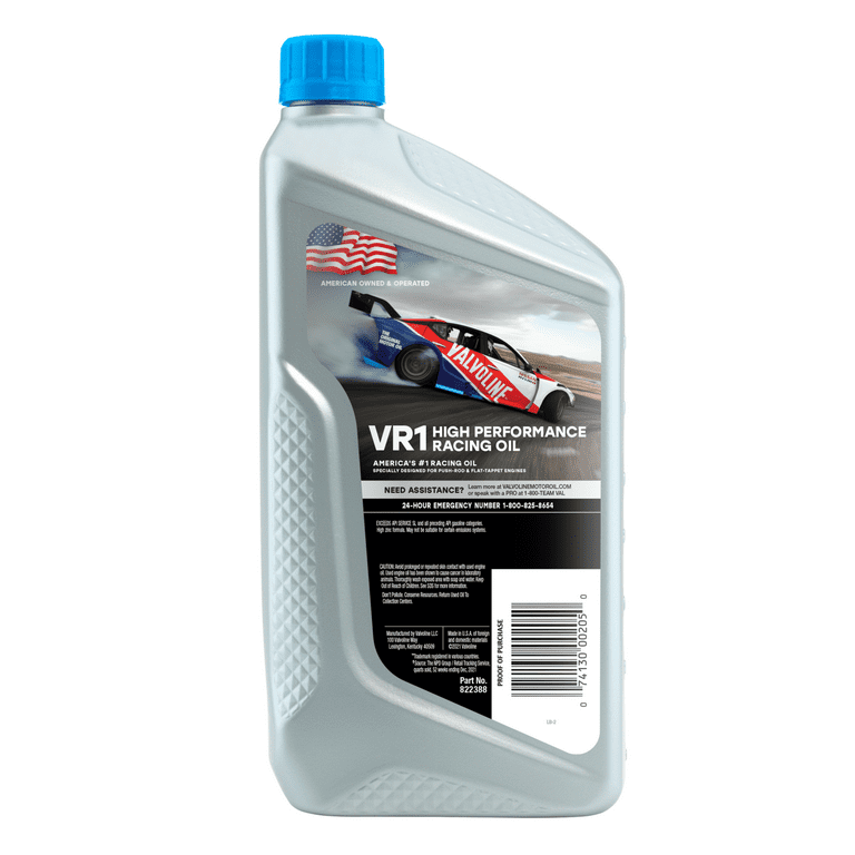 Valvoline VR1 Racing 10W-30 Conventional Motor Oil 1 QT - Premium Engine Oil from Valvoline - Just $40.99! Shop now at Rapidvehicles