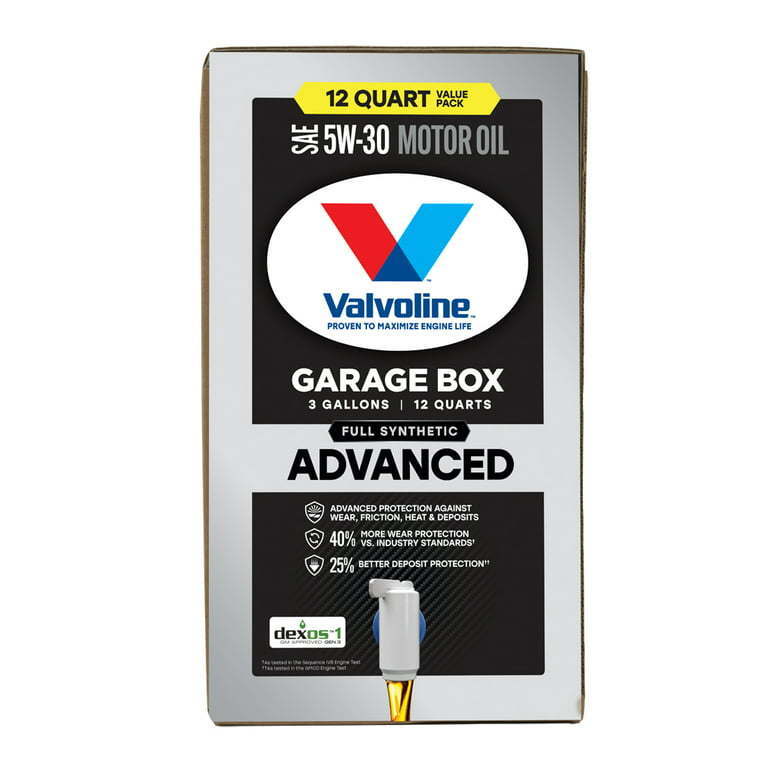 Valvoline Advanced Full Synthetic 5W-30 Motor Oil, 12 QT - Premium Engine Oil from Valvoline - Just $120.99! Shop now at Rapidvehicles