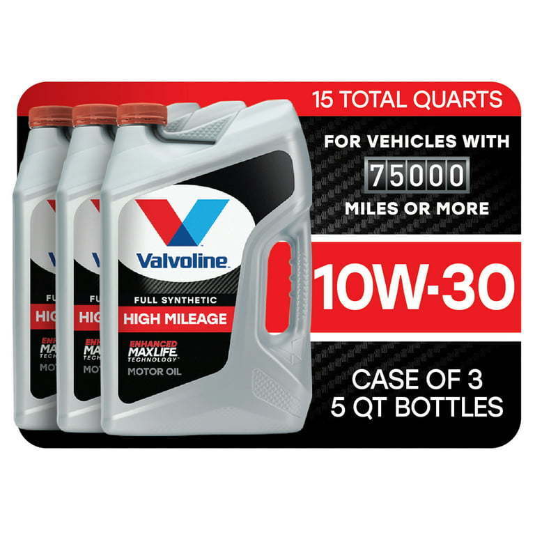 Valvoline Full Synthetic High Mileage MaxLife 10W-30 Motor Oil 5 - Premium Engine Oil from Valvoline - Just $157.99! Shop now at Rapidvehicles