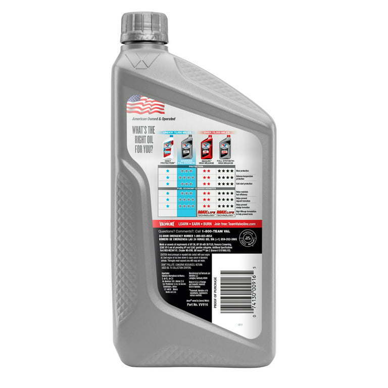 Valvoline Advanced Full Synthetic 0W-20 Motor Oil 1 QT - Premium Engine Oil from Valvoline - Just $40.99! Shop now at Rapidvehicles