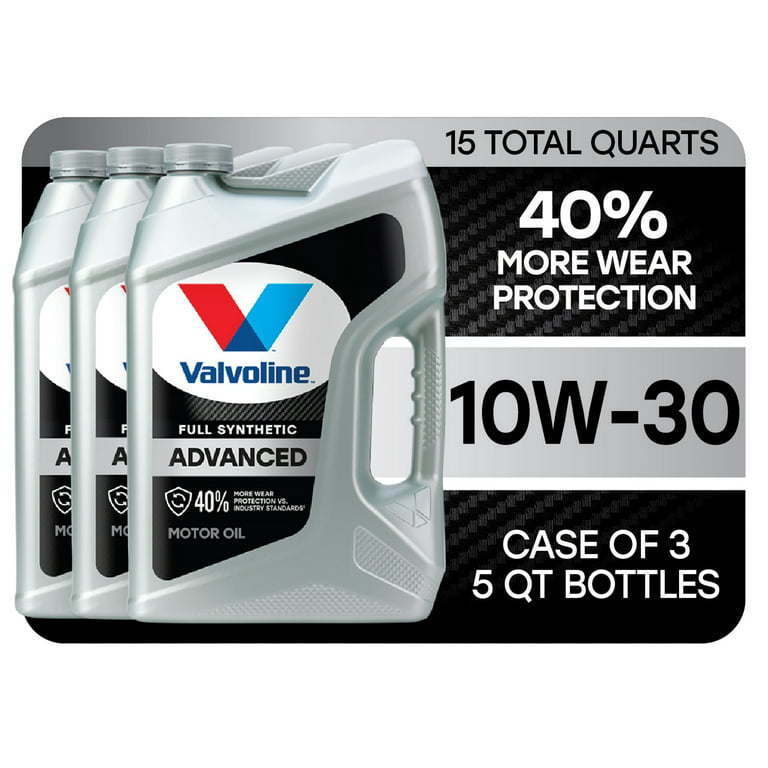 Valvoline Advanced Full Synthetic 10W-30 Motor Oil 5 QT, Case of - Premium Engine Oil from Valvoline - Just $157.99! Shop now at Rapidvehicles