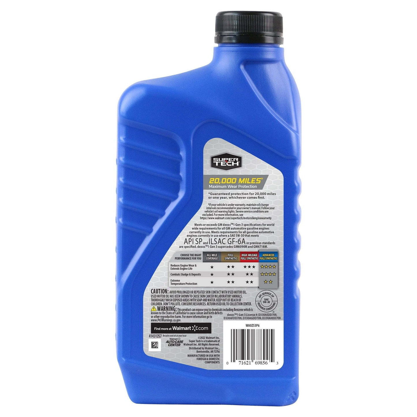 Super Tech Advanced Full Synthetic Motor Oil SAE 5W-30, 1 Quart - Premium Engine Oil from Super Tech - Just $57.99! Shop now at Rapidvehicles