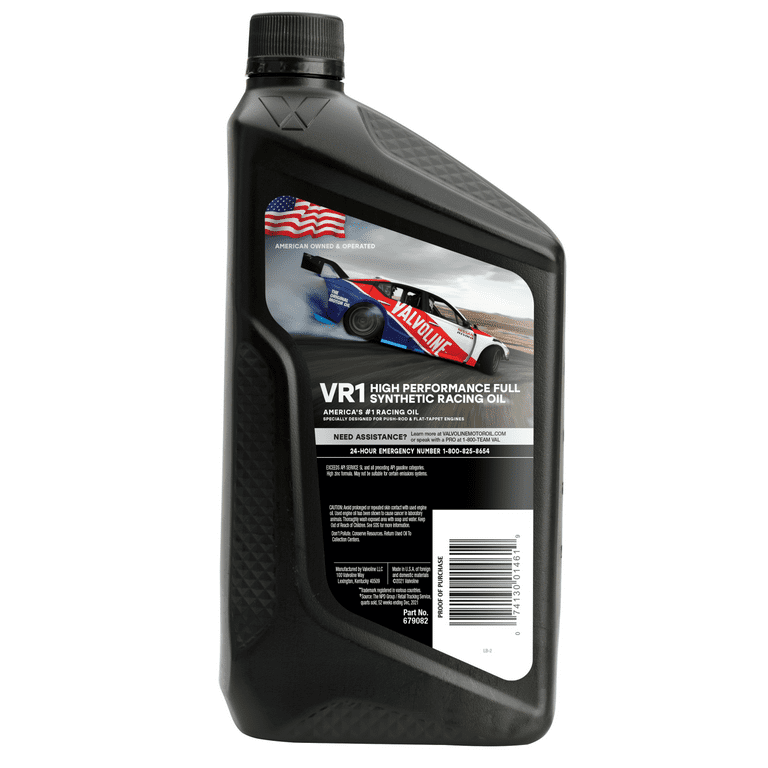 Valvoline VR1 Racing Synthetic 20W-50 Motor Oil 1 QT - Premium Engine Oil from Valvoline - Just $35.99! Shop now at Rapidvehicles