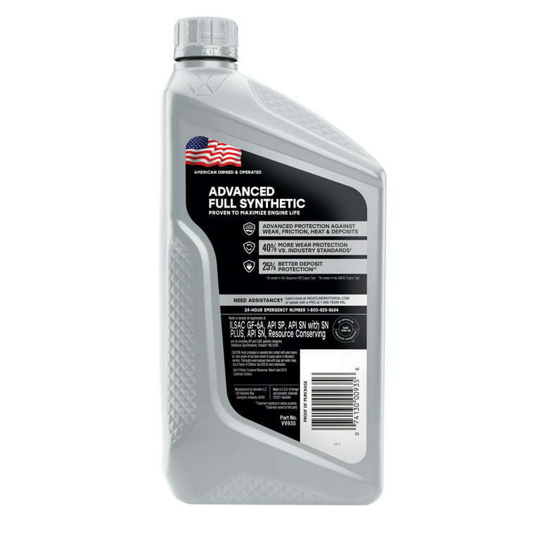 Valvoline Advanced Full Synthetic 10W-30 Motor Oil 1 QT - Premium Engine Oil from Valvoline - Just $40.99! Shop now at Rapidvehicles