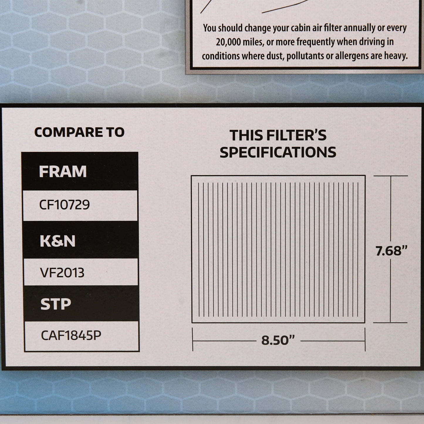 SuperTech 5025 Cabin Air Filter, Replacement Air/Dust Filter for - Premium Filters from SuperTech - Just $57.99! Shop now at Rapidvehicles