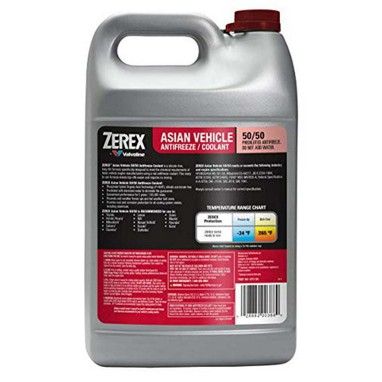 Zerex Asian Vehicle Red Silicate and Borate Free Antifreeze / Coolant 50/50 Ready-to-Use 1 GA - Premium Antifreezes & Coolants from Valvoline - Just $50.99! Shop now at Rapidvehicles