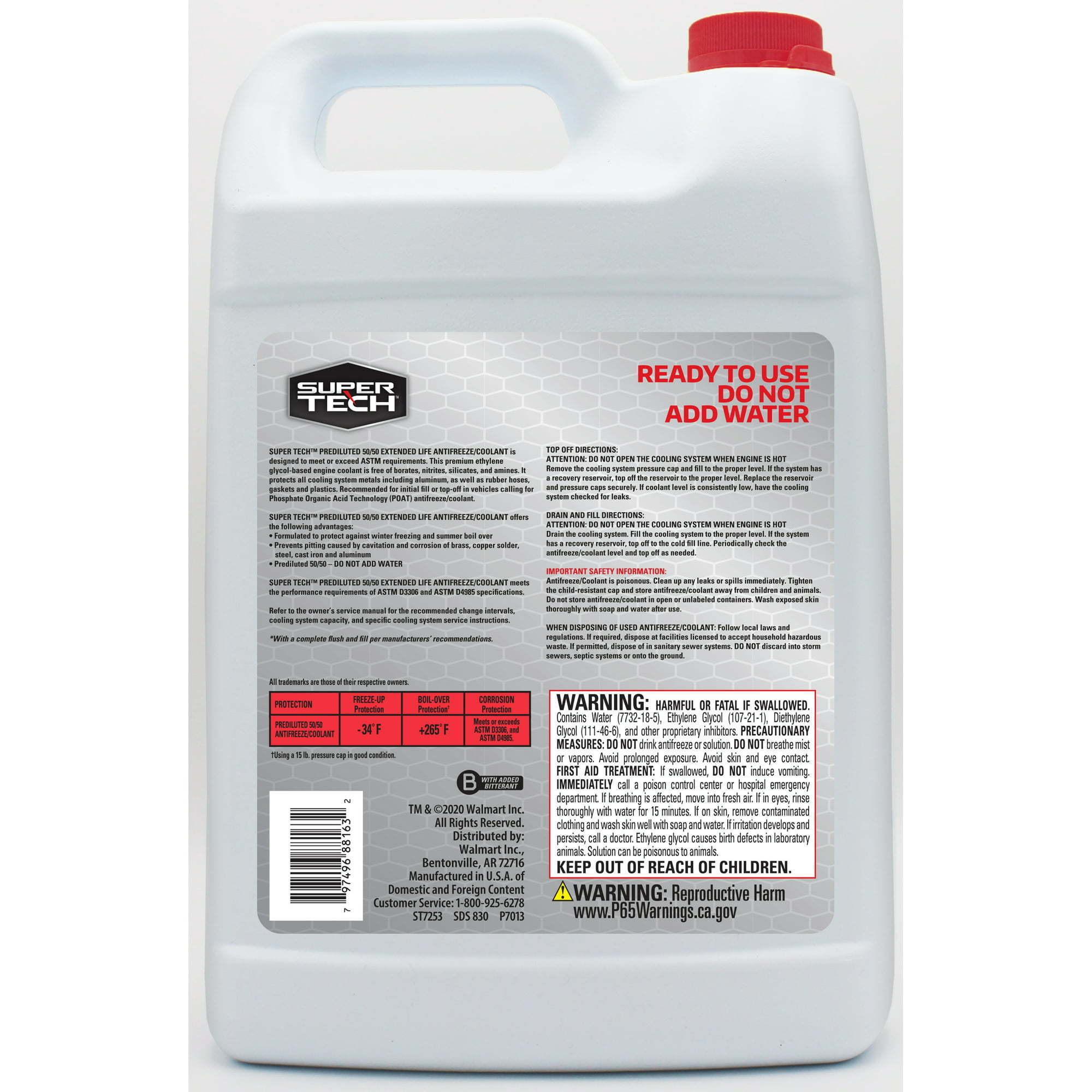 Super Tech Asian Vehicles (Red) Antifreeze+Coolant, 1 gal - Ready to Use Antifreeze - Premium Antifreezes & Coolants from Super Tech - Just $35.99! Shop now at Rapidvehicles