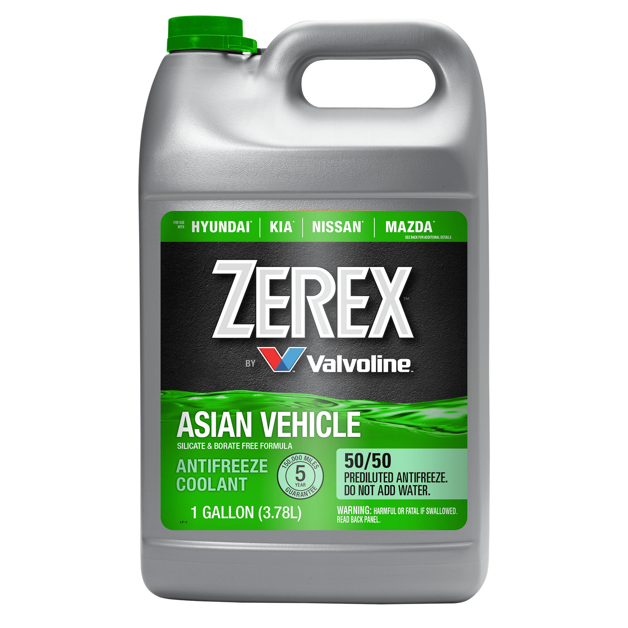 Zerex Asian Vehicle Green Silicate and Borate Free Antifreeze / Coolant 50/50 Ready-to-Use 1 GA - Premium Antifreezes & Coolants from Valvoline - Just $45.99! Shop now at Rapidvehicles