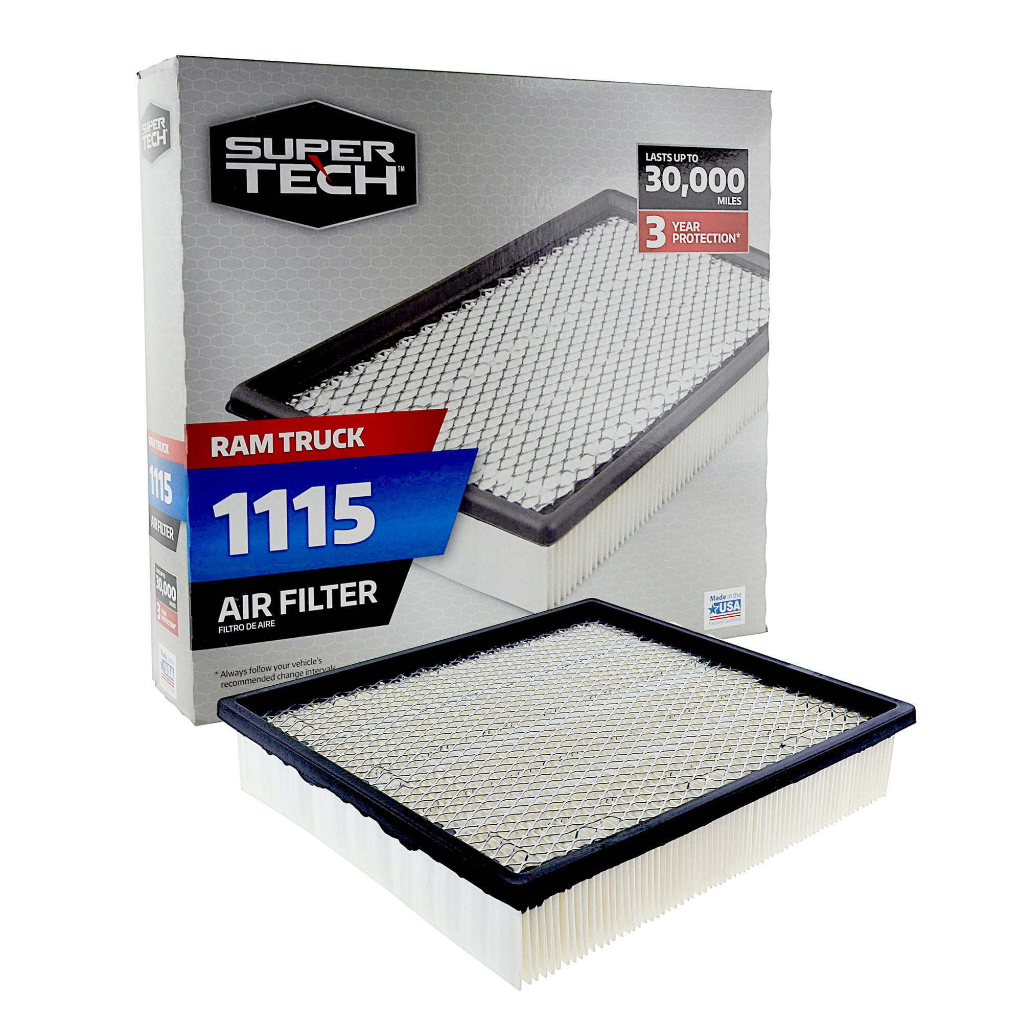 Super Tech 1115 Engine Air Filter, Replacement Filter for Chrysler or Ram Truck - Premium Filters from Super Tech - Just $60.60! Shop now at Rapidvehicles